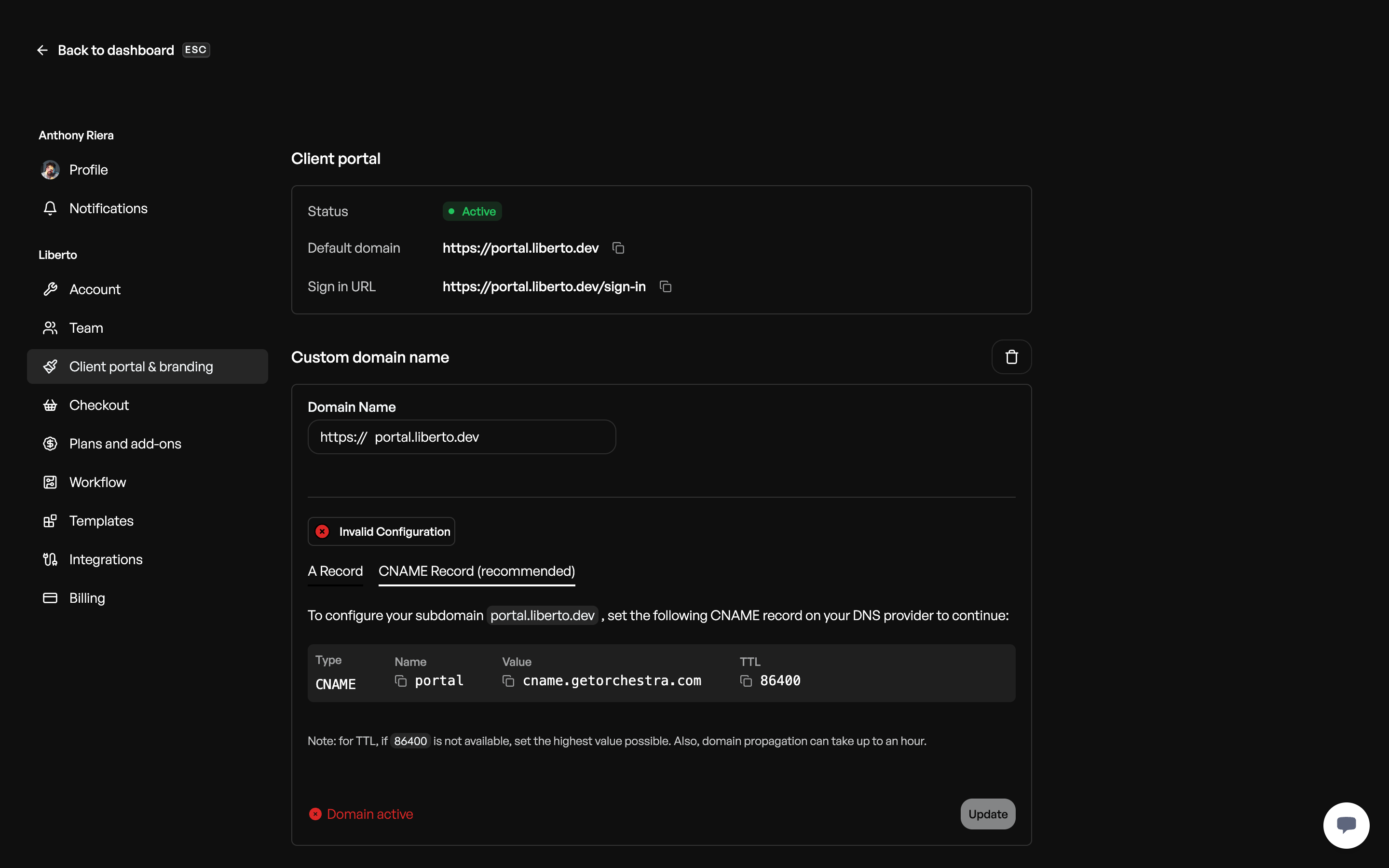 Setting up DNS records for your domains on Orchestra